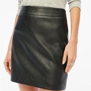 NWT J Crew Faux-leather A-line mini skirt